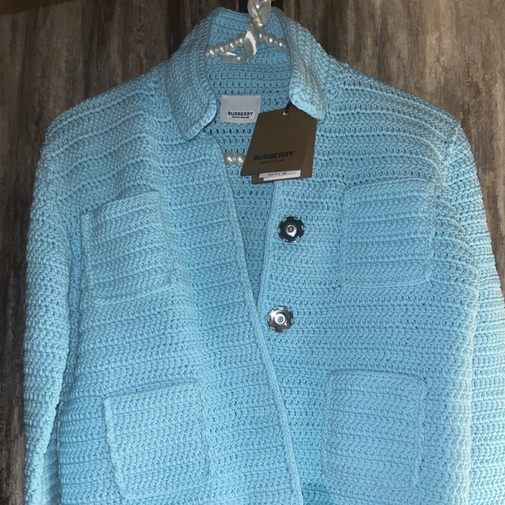 Burberry Capsule Crochet Jacket – Rare Bright Topaz Blue - Picture 10 of 11
